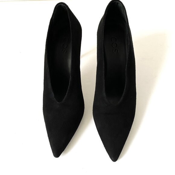 COS Pointed Suede Black Heels - Picture 5 of 13
